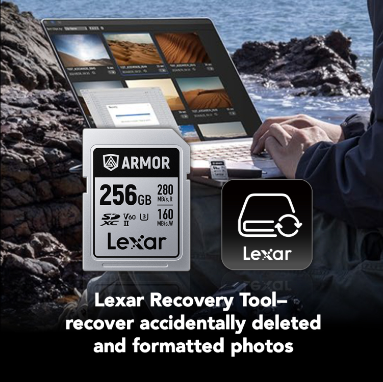 Карта памяти Lexar SDXC 256GB ARMOR Silver Pro C10 V60 U3 6K UHD (R280/W160 MB/s)