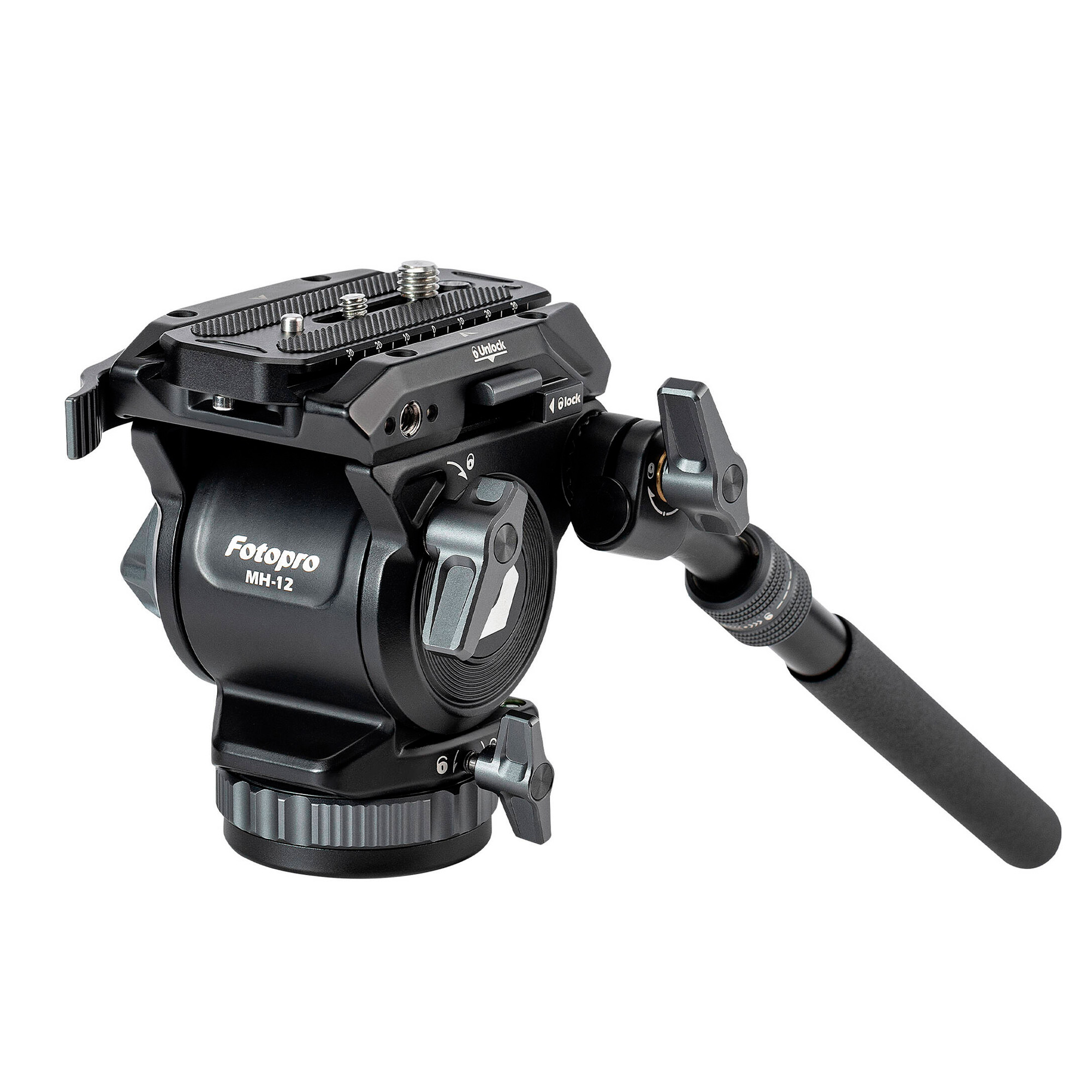 Штатив Fotopro Origin O-9+MH-12, черный с серым, до 6 кг