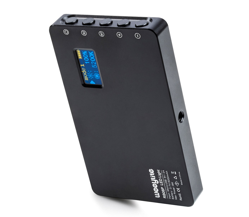 Осветитель Viltrox Weeylite RB08P, светодиодный, 8 Вт, 2500-8500К, RGB