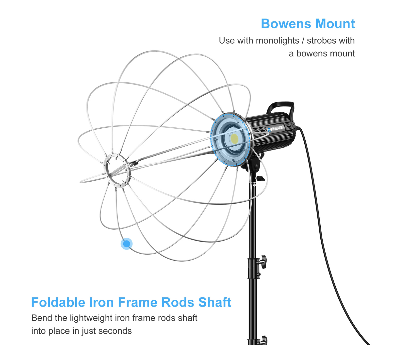 Софтбокс Puluz PU3057 Lantern Softbox, быстрораскладной, 65 см, Bowens (уцененный)