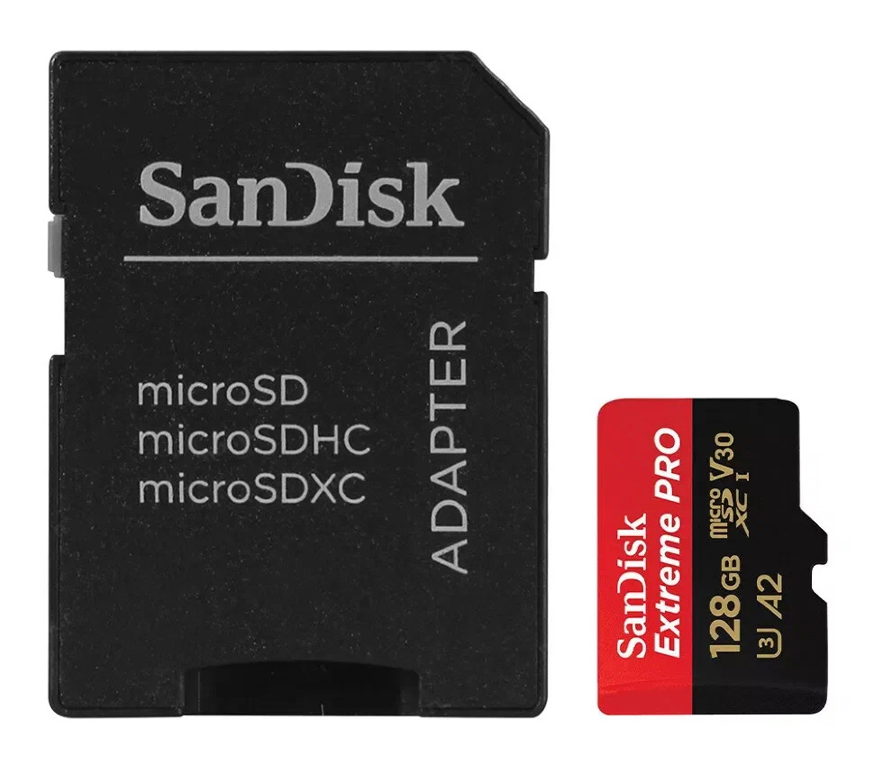 Карта памяти SanDisk MicroSDXC 128GB Extreme PRO V30 U3 A2 200/90 МБ/с