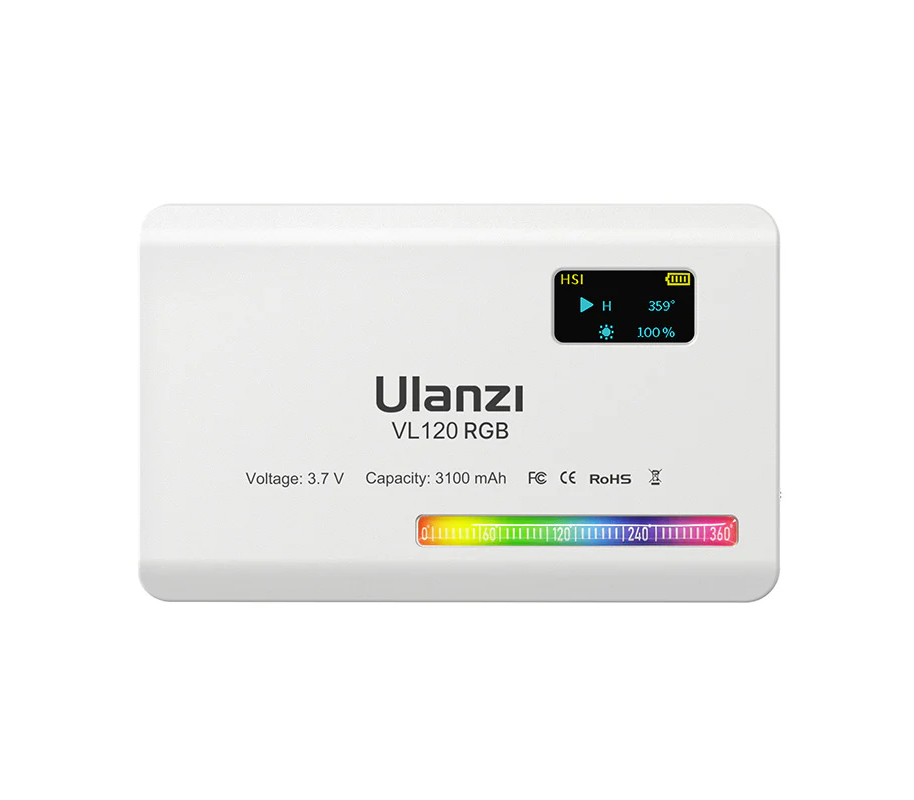 Осветитель Ulanzi VL120 RGB, 5 Вт, 2500-9000К, белый