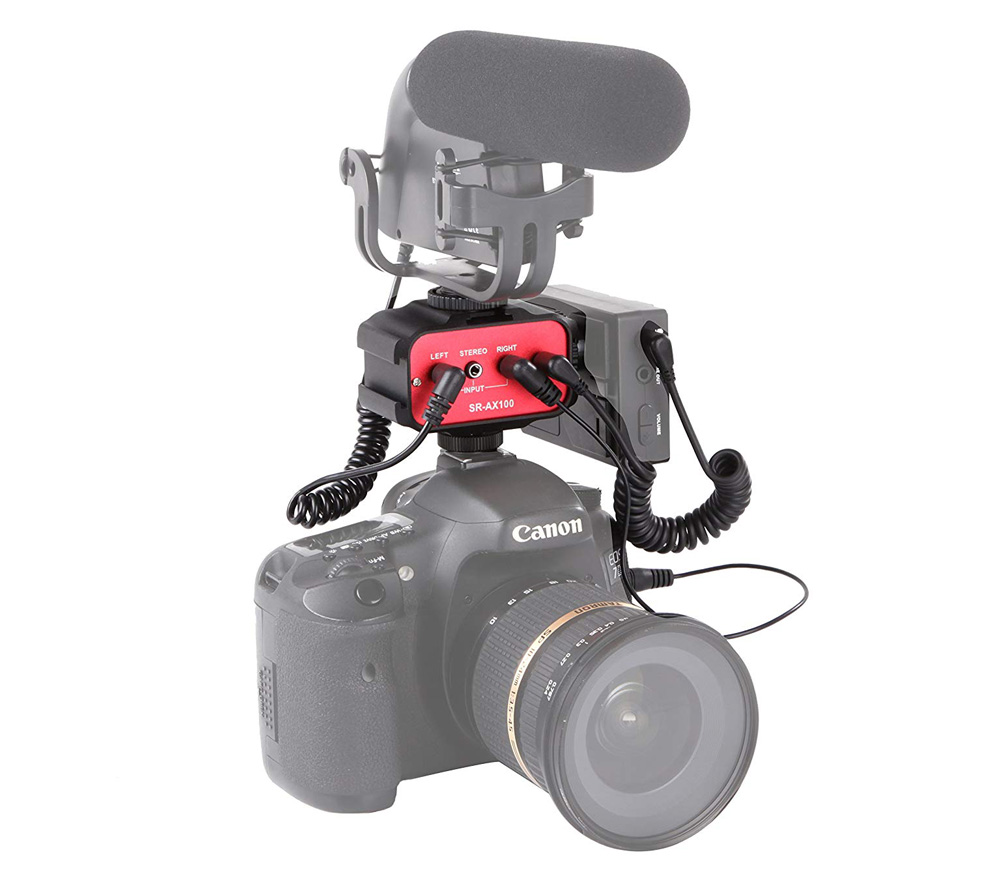 Микшер Saramonic SR-AX100, накамерный, пассивный, 3х 3.5 мм