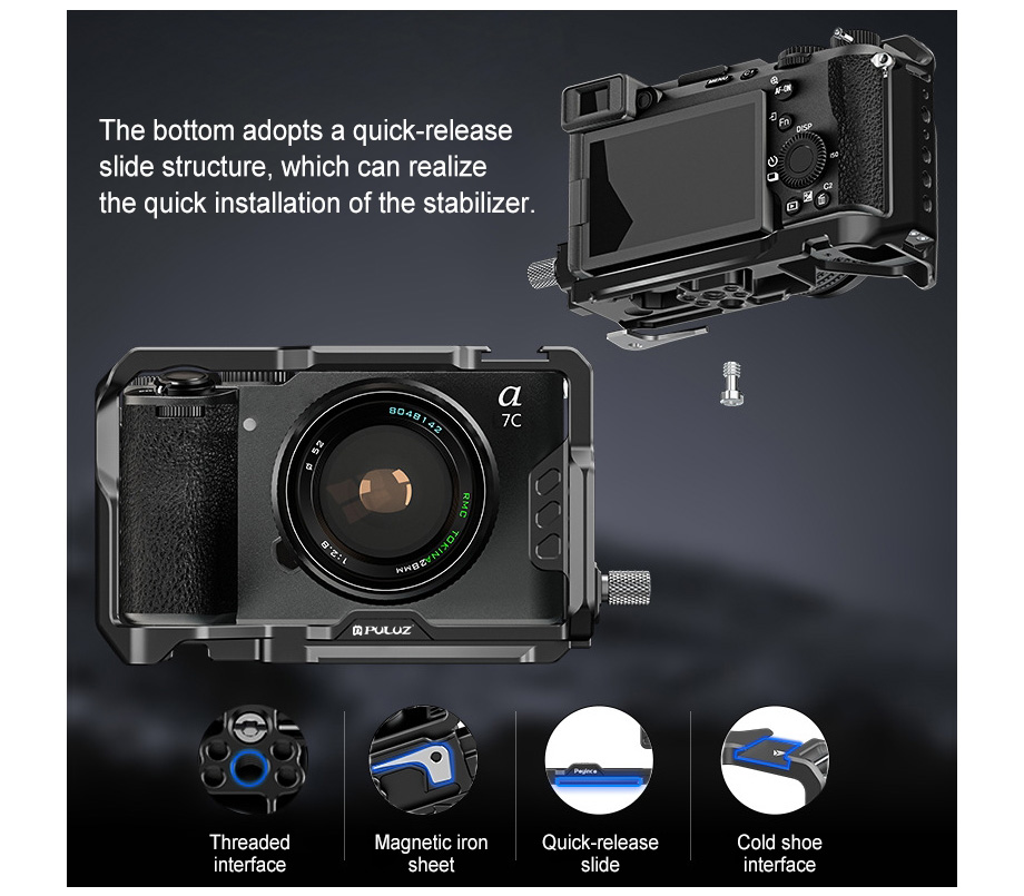 Клетка Puluz PU3217B для Sony A7C II / A7CR, черная