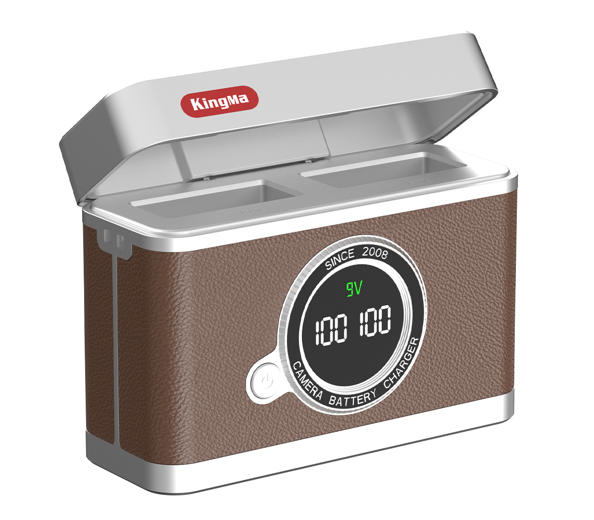 Зарядный кейс Kingma BM070-LPE17 для 2х Canon LP-E17, коричневый