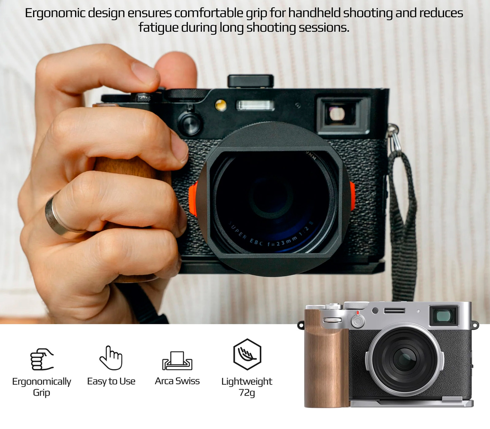 Рукоятка Freewell L Bracket Premium Grip для Fujifilm X100VI, черная