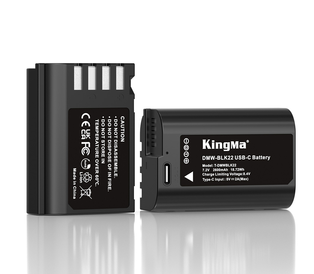 Аккумулятор Kingma DMW-BLK22 2600 мАч, с портом зарядки Type-C