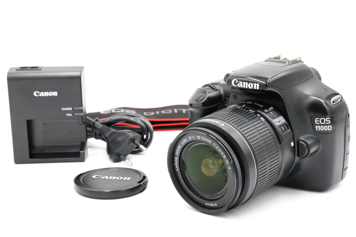 Зеркальный фотоаппарат Canon EOS 1100D Kit 18-55mm IS (состояние 5-) (б/у)