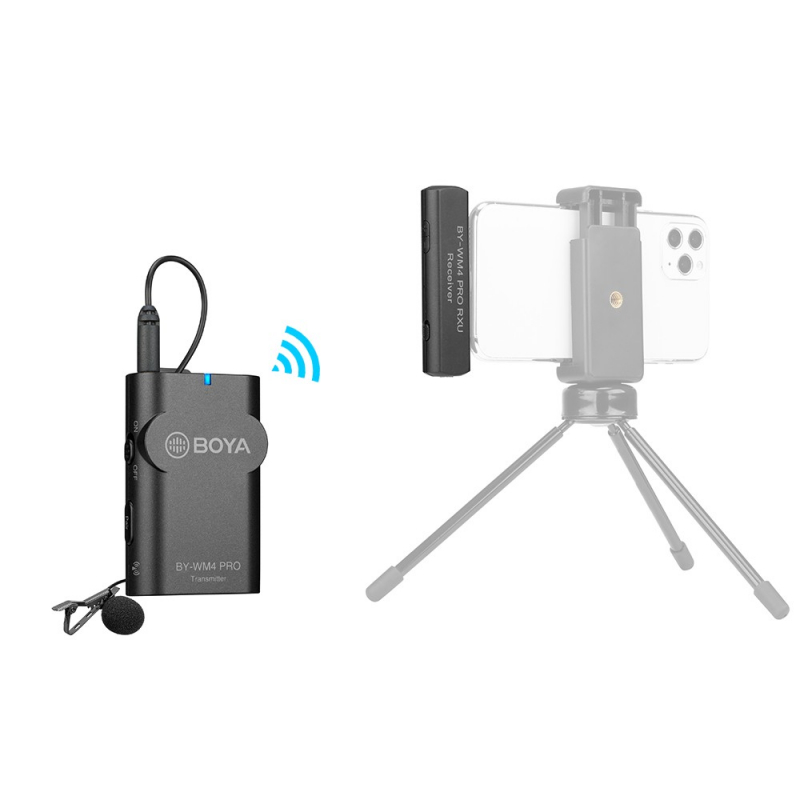 Беспроводной микрофон Boya BY-WM4 Pro-К3, цифровой, 2.4 ГГц, 2 канала, Lightning (уцененный)