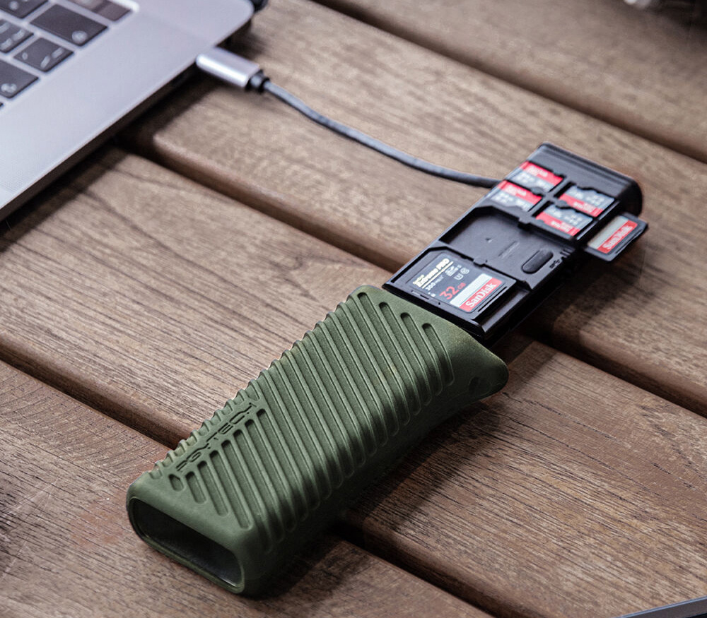Карт-ридер и чехол PGYTECH CreateMate, SD / microSD, зеленый