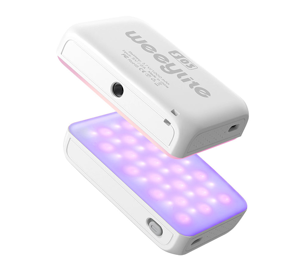 Осветитель Viltrox Weeylite S03, светодиодный, 2800-6800К, RGB, 4 Вт, белый