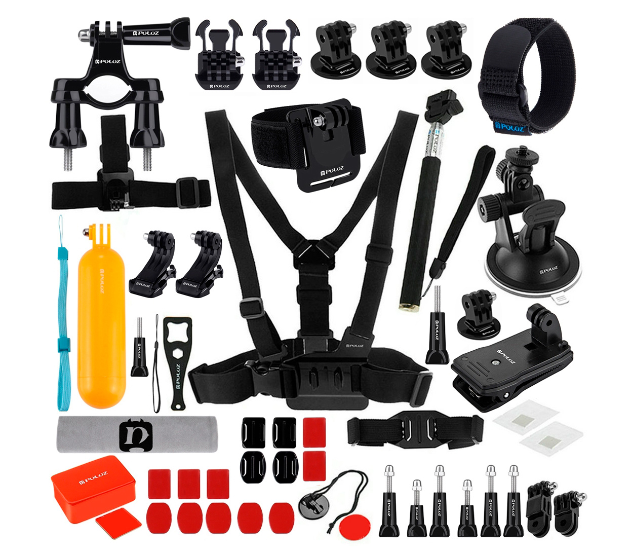 Комплект аксессуаров Puluz PKT16 Accessories Combo Kit 53 в 1 для экшн-камер