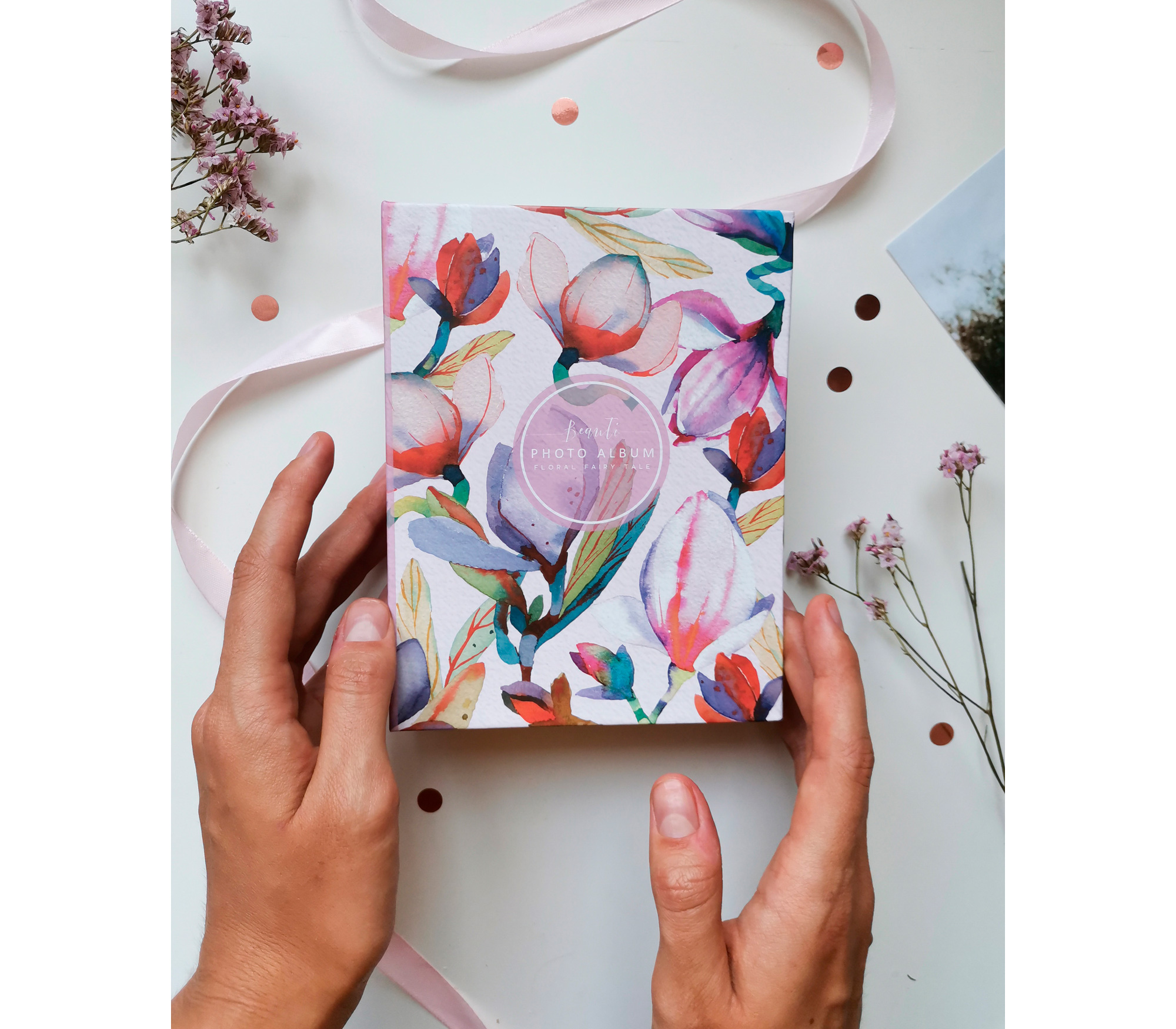 Фотоальбом Полином 10х15 см 100 фото, Flora Art - Магнолия