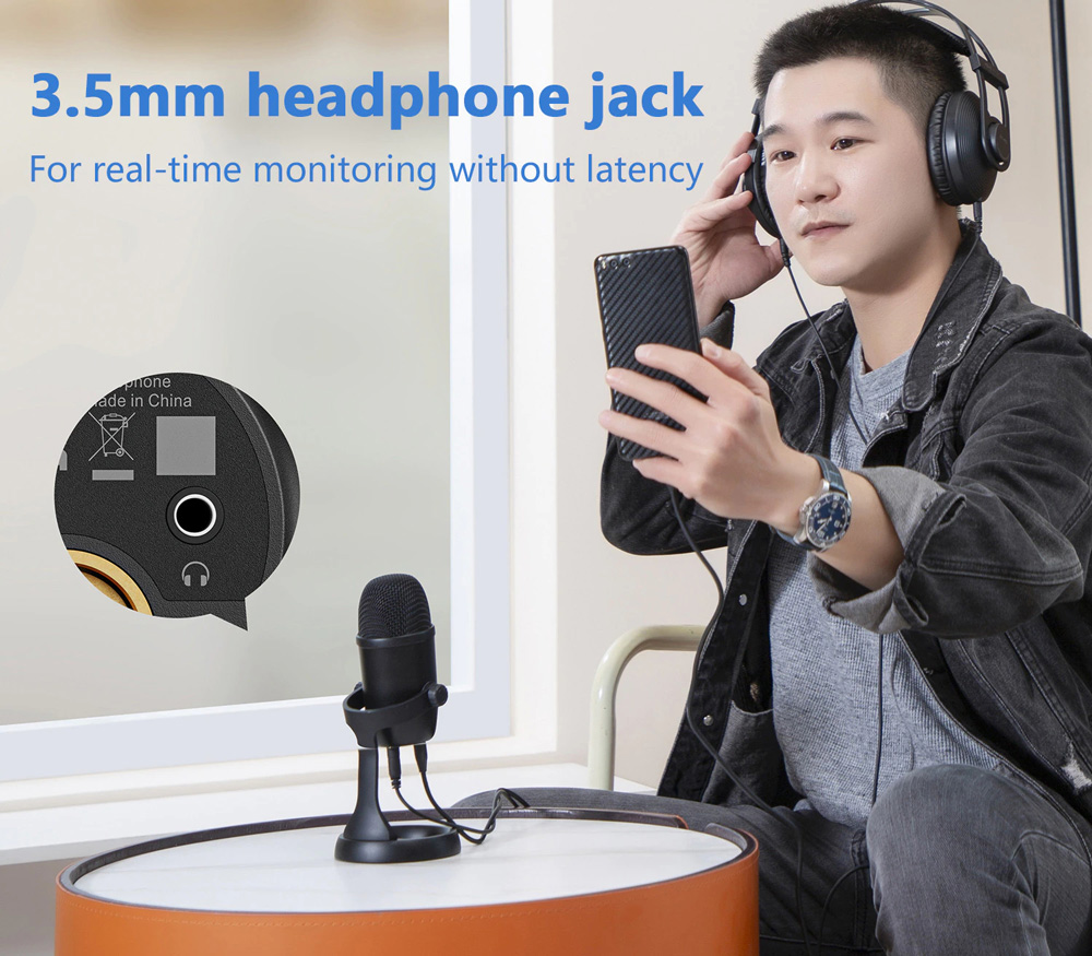 Микрофон Boya BY-CM5 настольный USB, переменная направленность