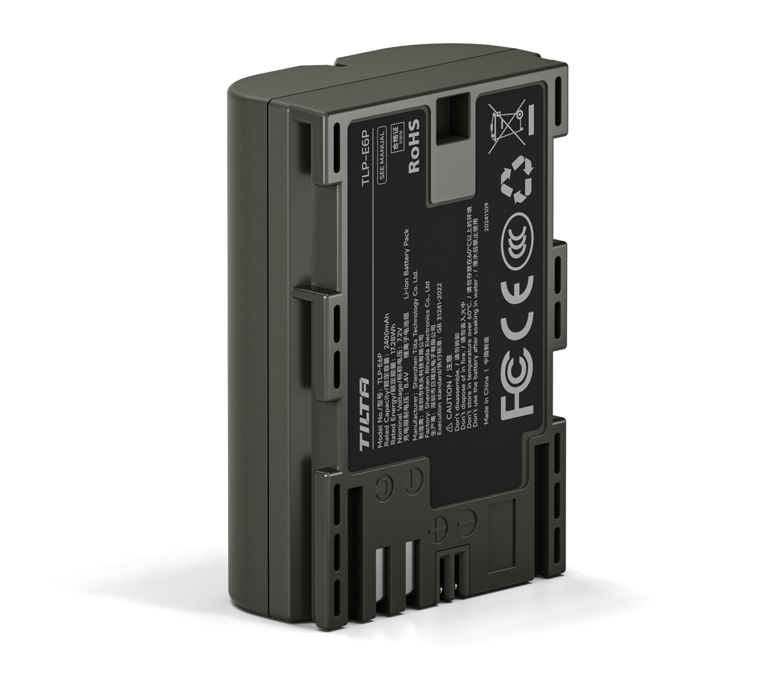 Аккумулятор Tilta LP-E6P с разъемом USB-C, 2400 мАч