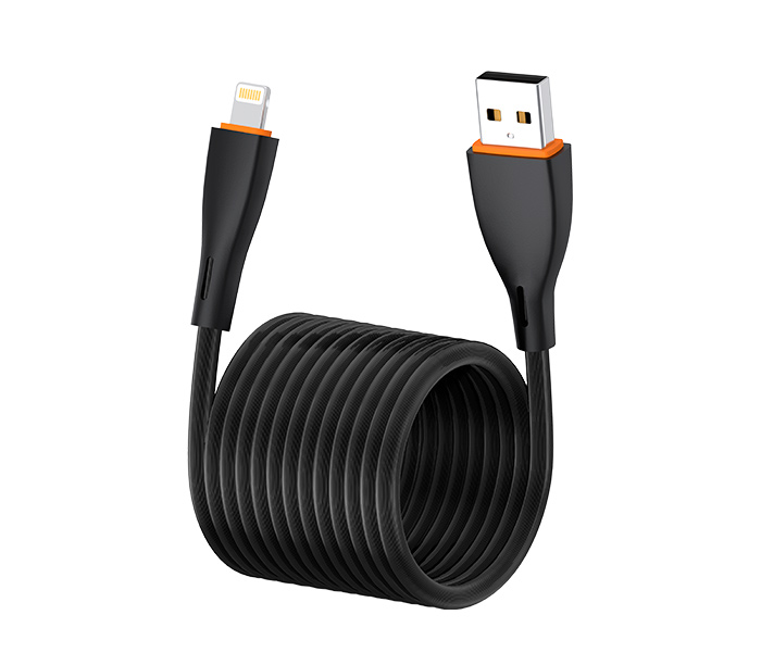 Кабель EOFE AL21 USB-A / Lightning, 2.4А, ПВХ, 1 метр, черный
