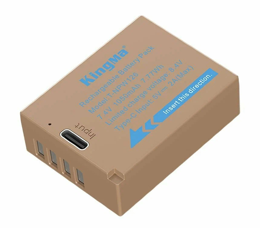 Аккумулятор Kingma NP-W126 с портом зарядки USB-C 1050 мАч