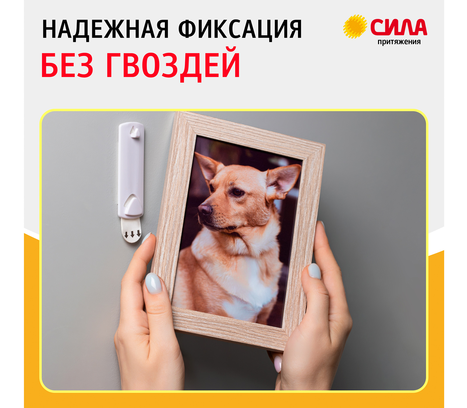 Крючок для картин Сила до 1.2 кг, белый, 2 шт.