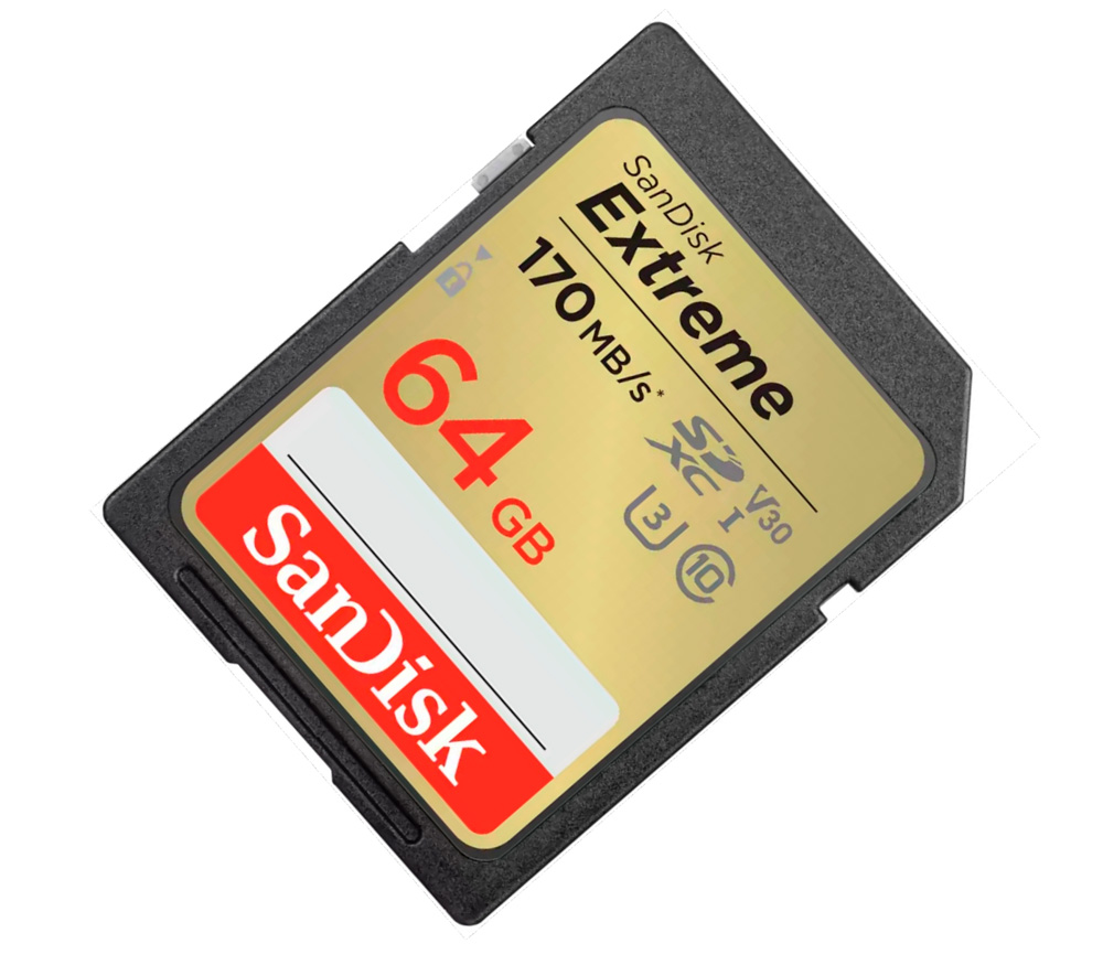 Карта памяти SanDisk SDXC 64GB Class10 Extreme V30 UHS-I U3
