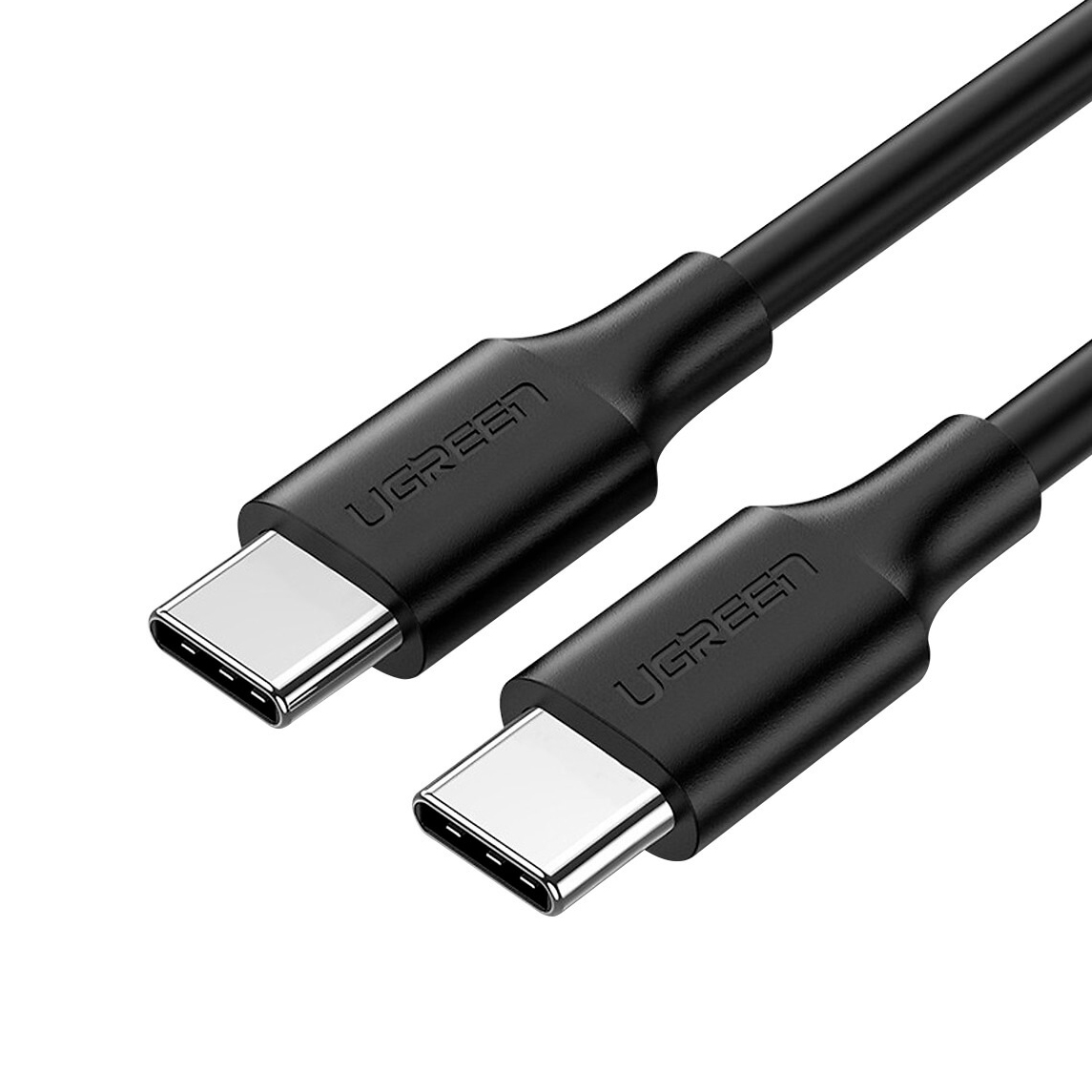 Кабель Ugreen US286, USB-C - USB-C, 60 Вт, 3A, 2 м, черный