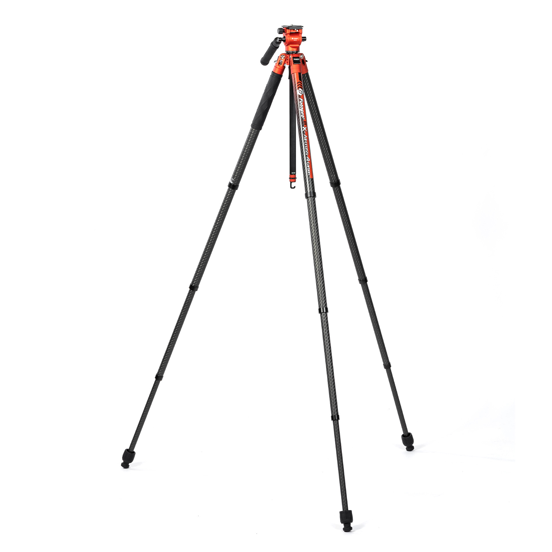 Штатив Fotopro X-Aircross 4 Video Orange, карбоновый, с головой MH-2D, до 3 кг