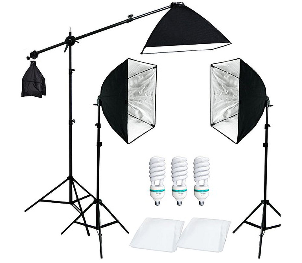 Комплект постоянного света FST ET-403 KIT, люминесцентный, 3х125 Вт, 5500К