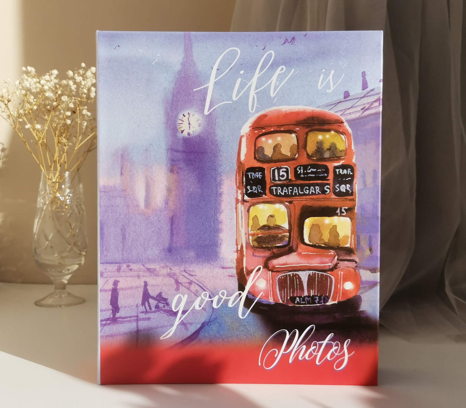 Фотоальбом Полином 10х15 см 200 фото, watercolor travel Лондон