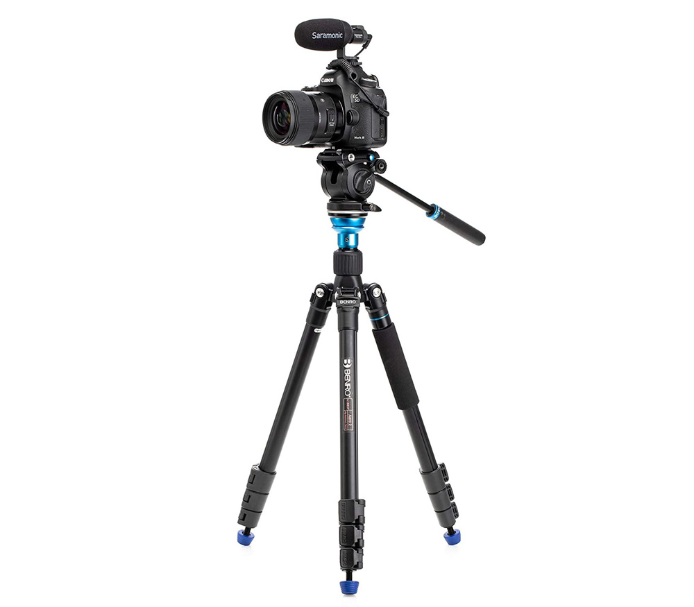 Штатив Benro Aero 2 PRO с видеоголовкой, клипсовые замки
