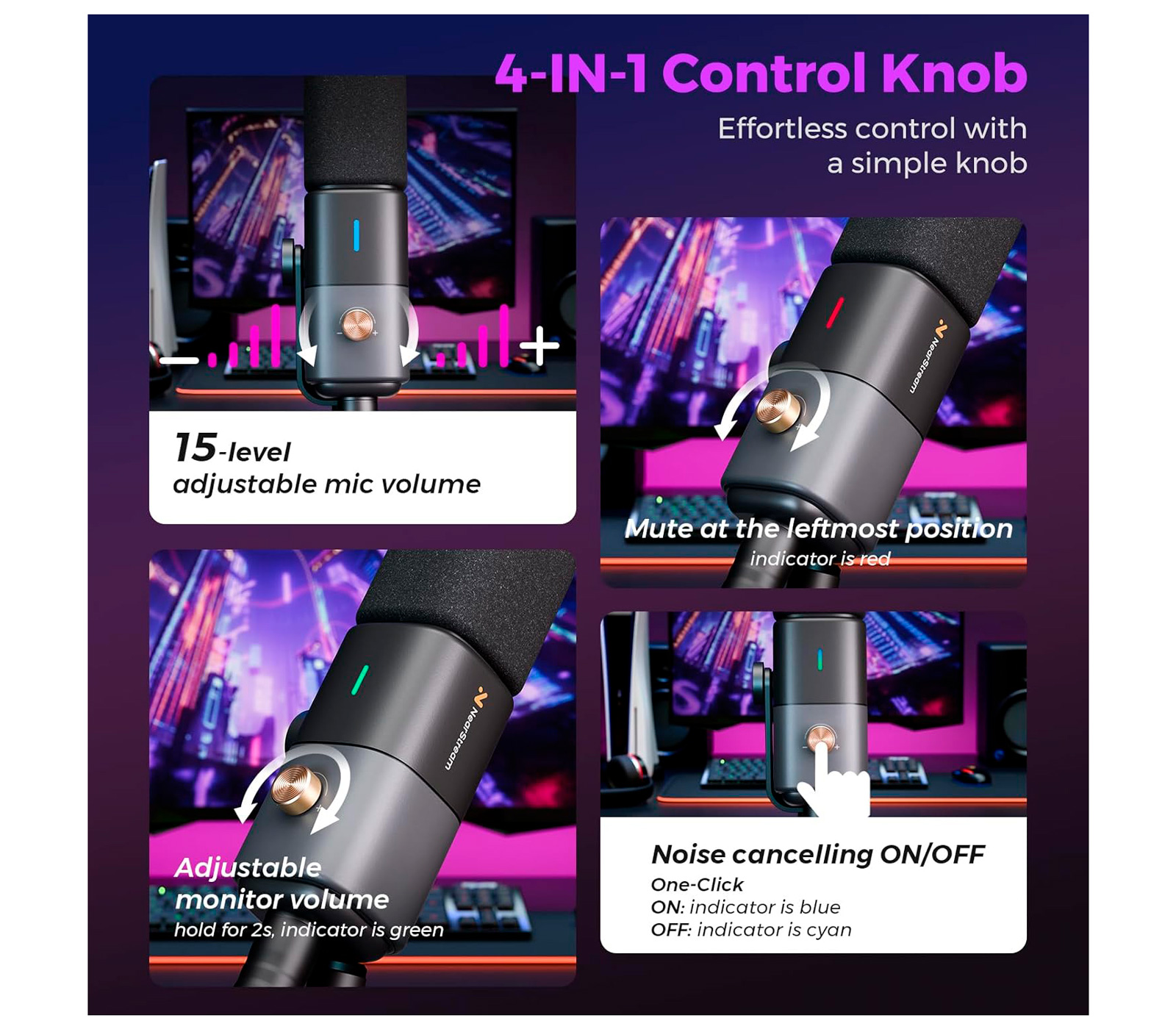 Микрофон Nearity NearStream AM25X, настольный, USB-C / XLR