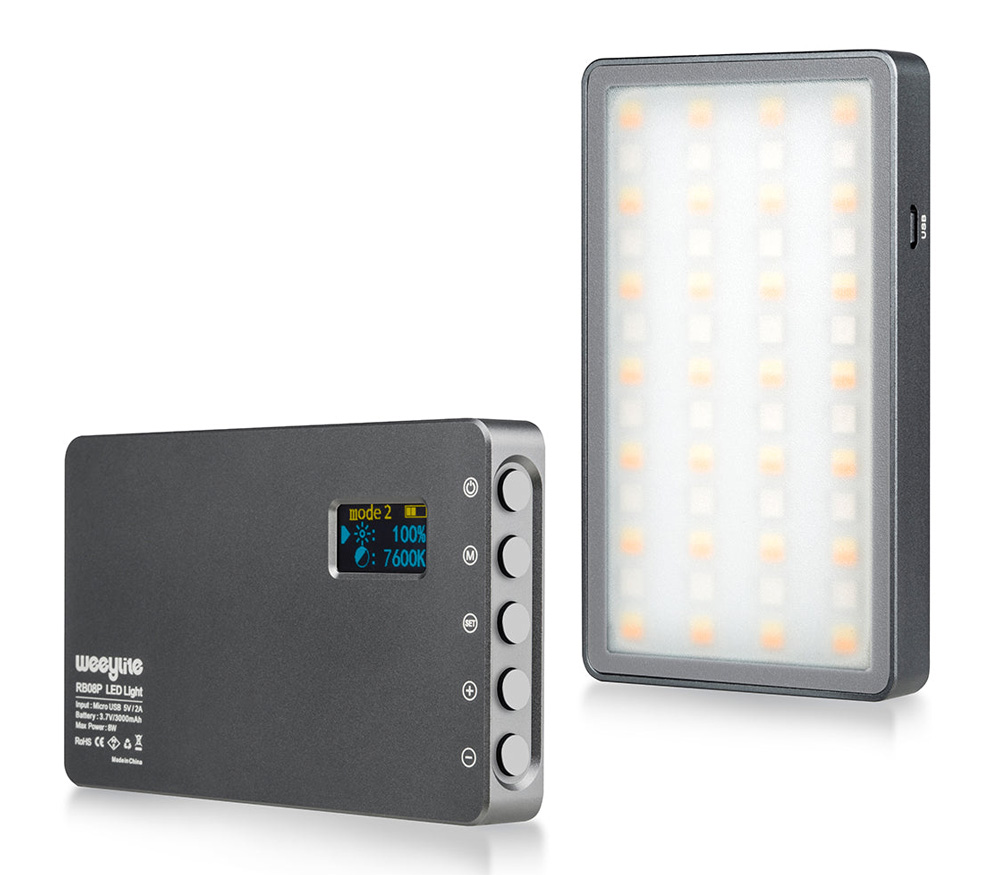 Осветитель Viltrox Weeylite RB08P, светодиодный, 8 Вт, 2500-8500К, RGB