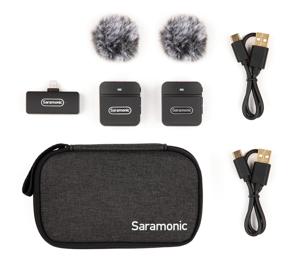 Беспроводная система Saramonic Blink100 B4, TX+TX+RXDI, 2.4 ГГц, Lightning