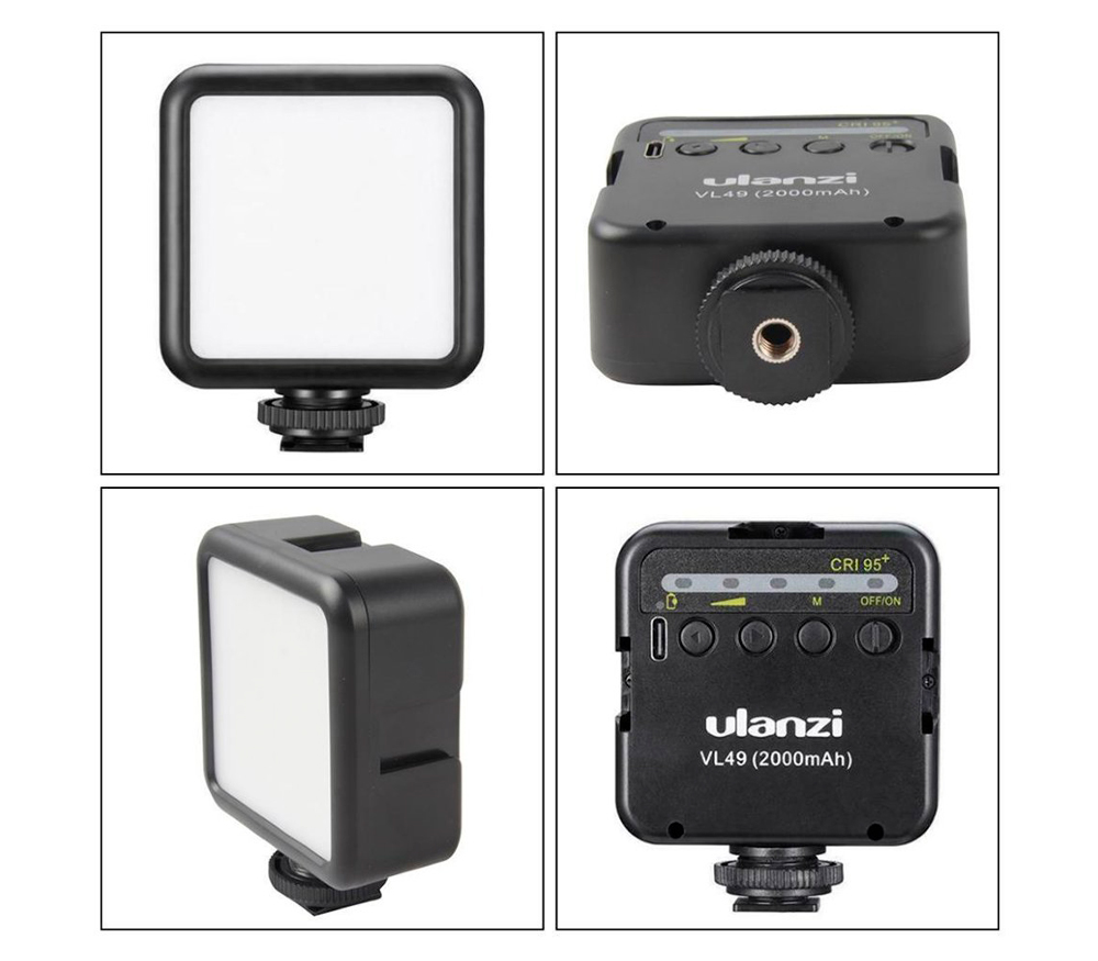 Осветитель Ulanzi VL49 Mini LED Video Light, 6 Вт, 5500К, черный