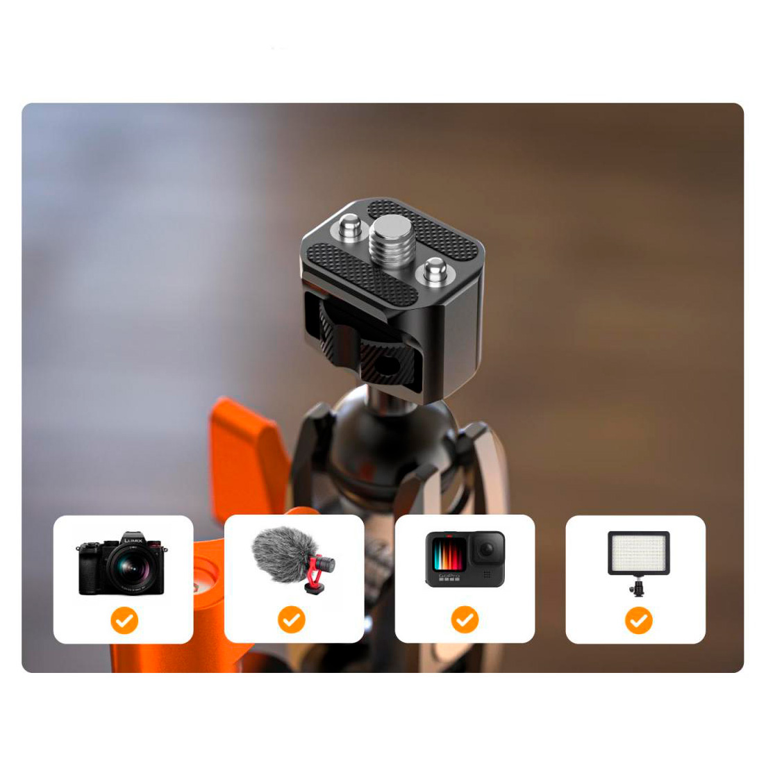 Кронштейн K&F Concept MS13, Magic Arm с зажимом Super Clamp