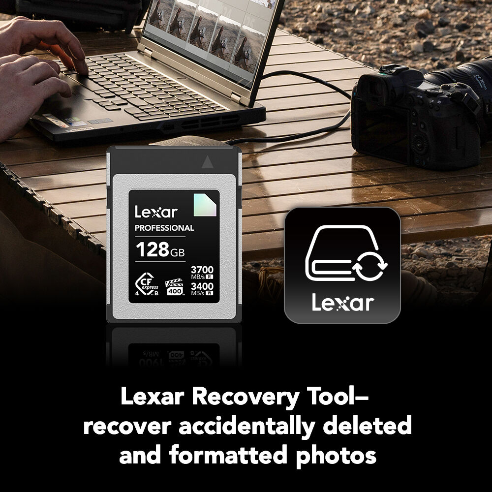 Карта памяти Lexar CFexpress 4.0 Type B 128GB Professional DIAMOND VPG400 (R3700/W3400)