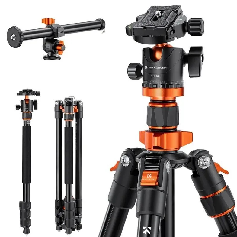Штатив K&F Concept K234A7 с шаровой головой BH-28L и горизонтальной штангой
