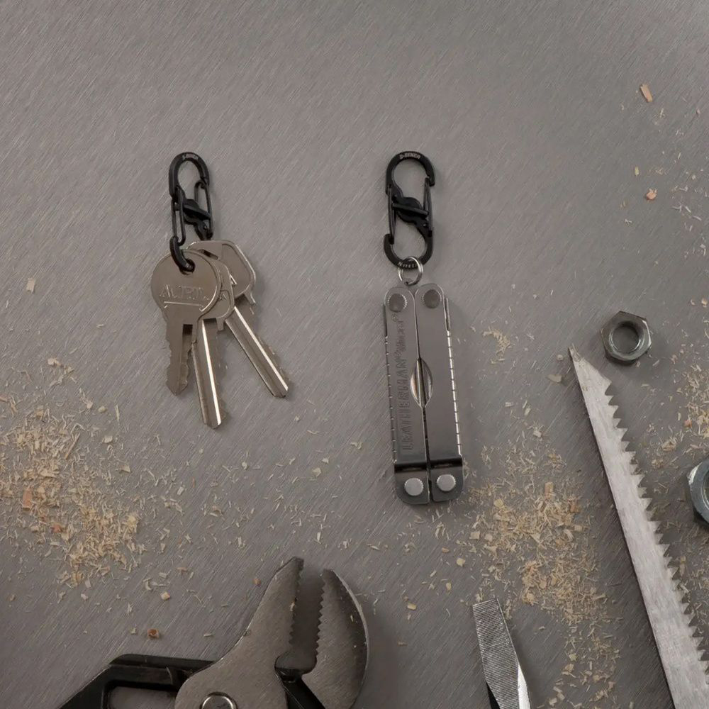 Карабин Nite Ize S-Biner MicroLock, черный, 5 шт.