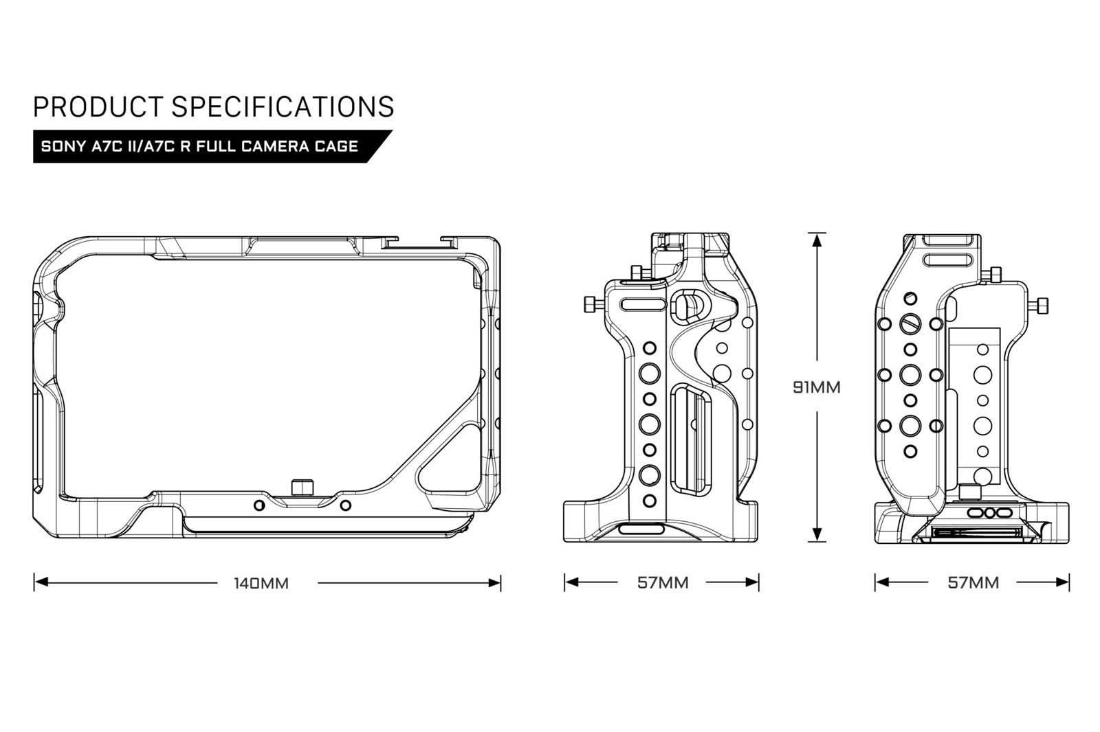 Клетка Tilta Full Camera Cage для Sony a7C II и a7CR, черная