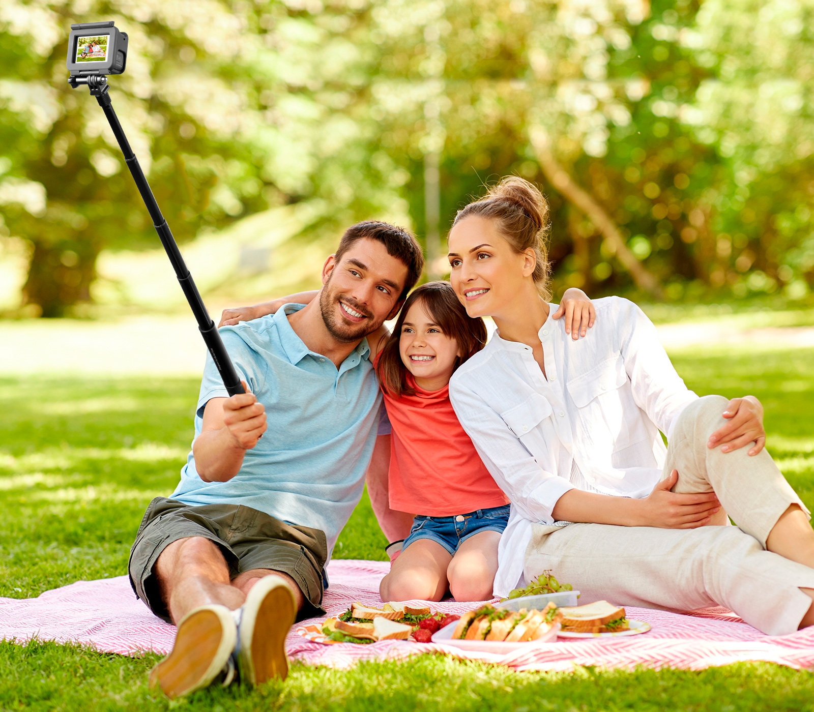 Монопод для селфи Puluz PU815 Selfie Stick, длина до 110 см (уцененный)