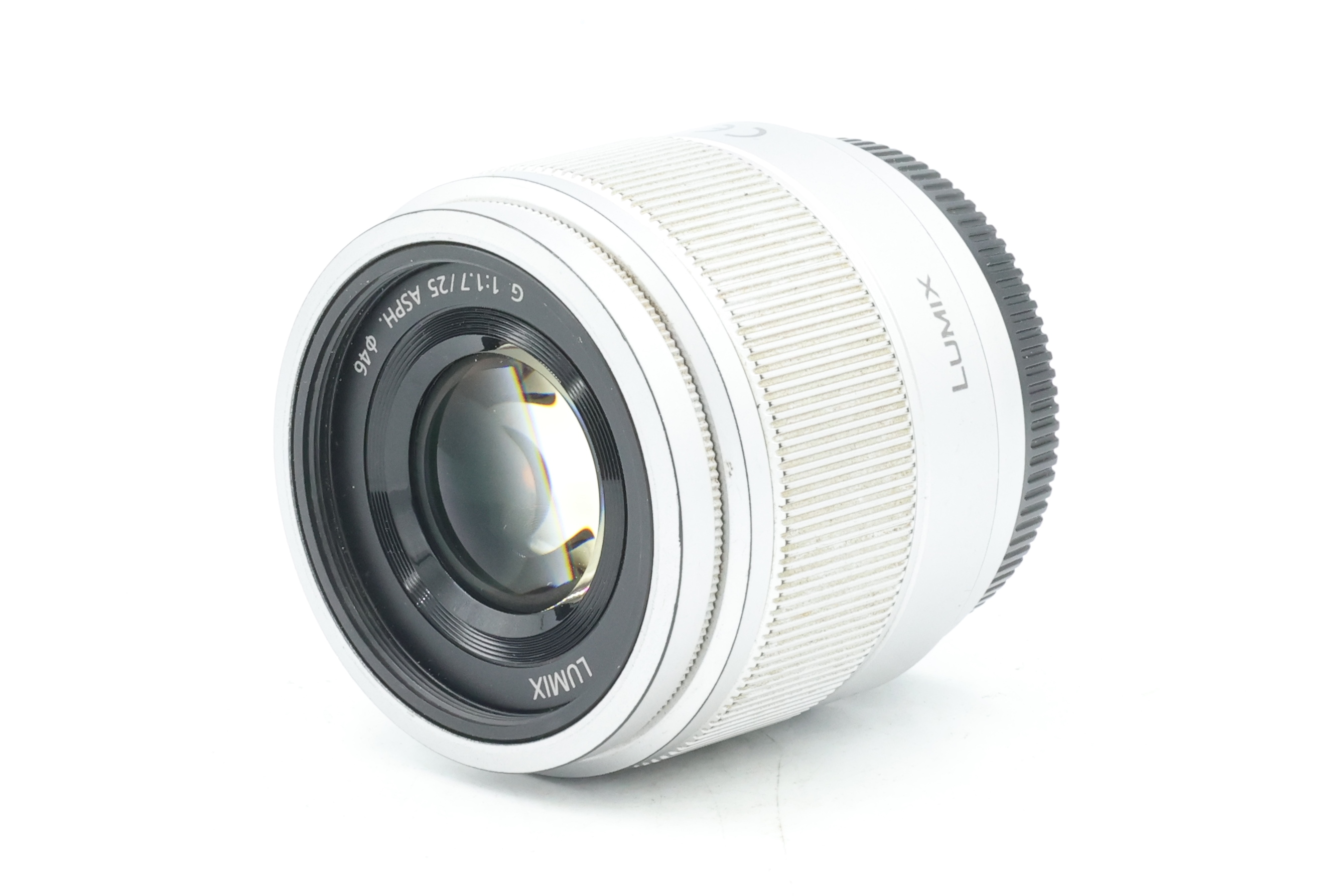 Объектив Panasonic Lumix 25mm f/1.7 G Aspherical, серебристый (состояние 5-) (б/у)