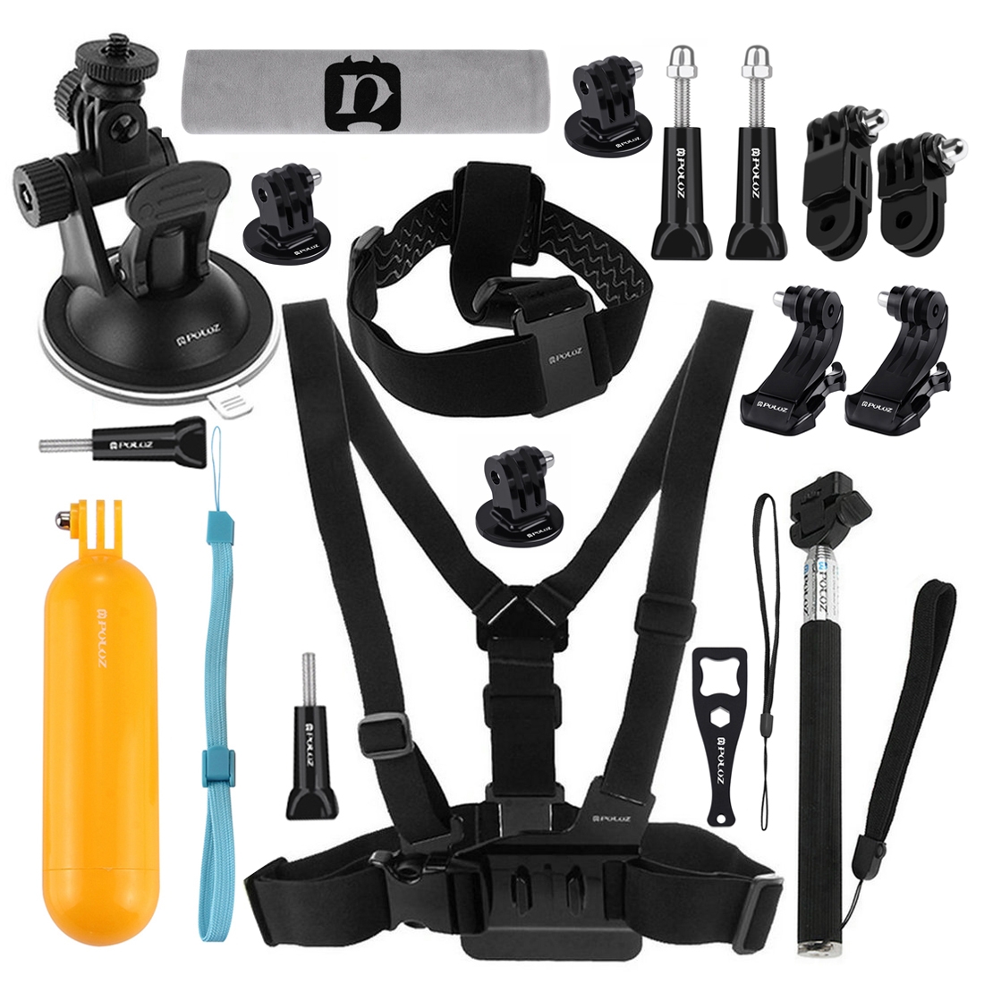 Комплект аксессуаров Puluz PKT18 Accessories Combo Kit 20 в 1, для экшн-камер