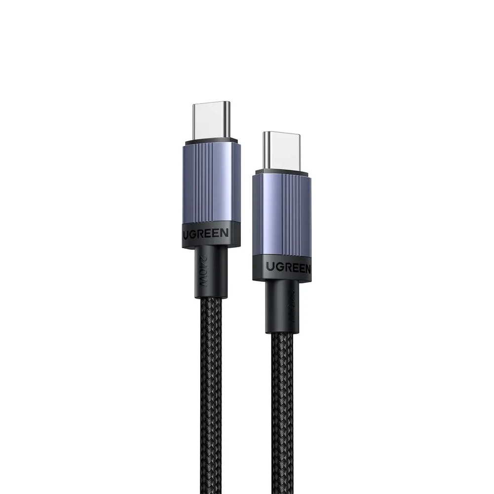 Кабель Ugreen L532, USB-C - USB-C, 240 Вт, 2 м, серый