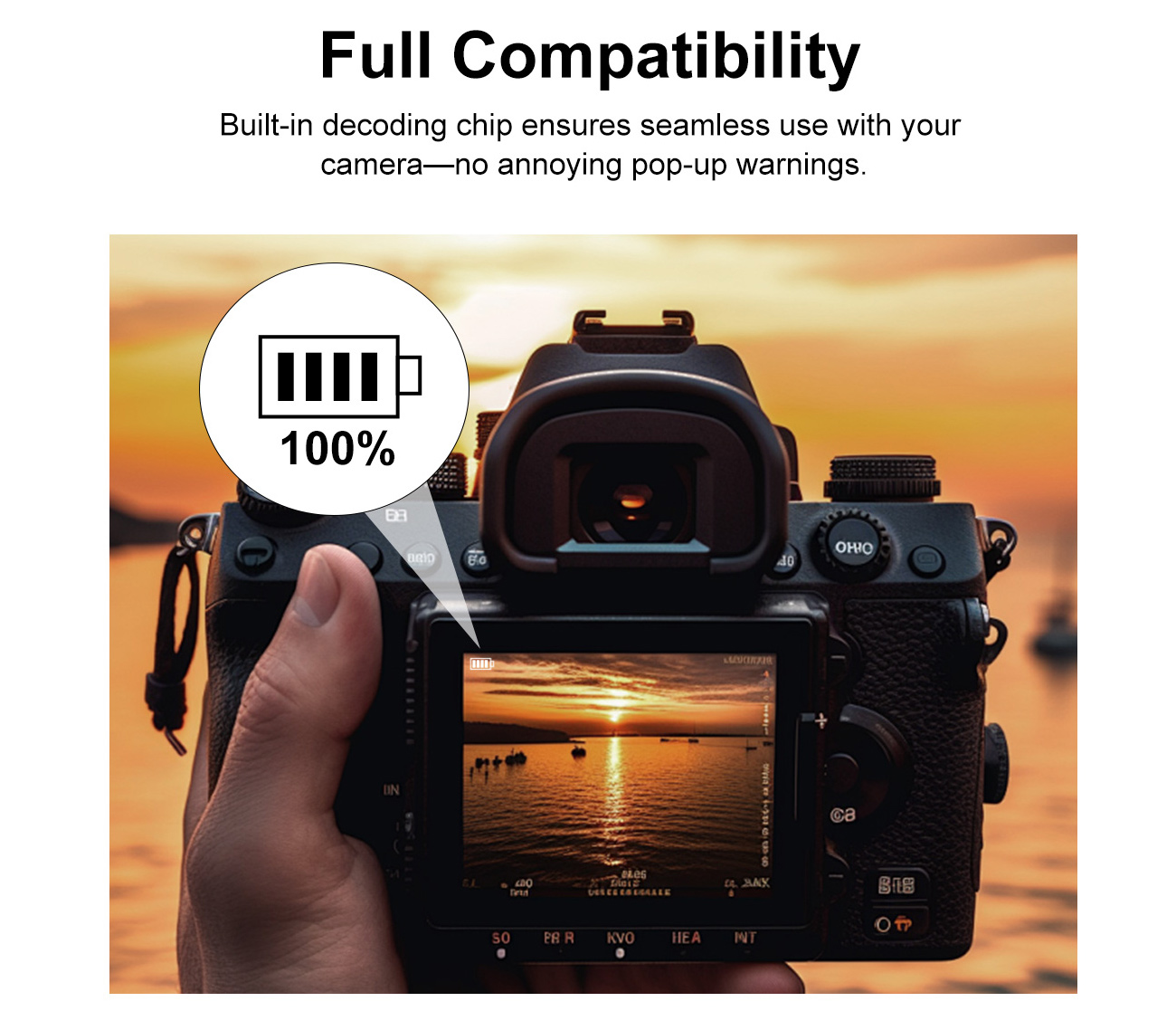 Аккумулятор Kingma LP-E6P с портом зарядки USB-C, 2600 мАч