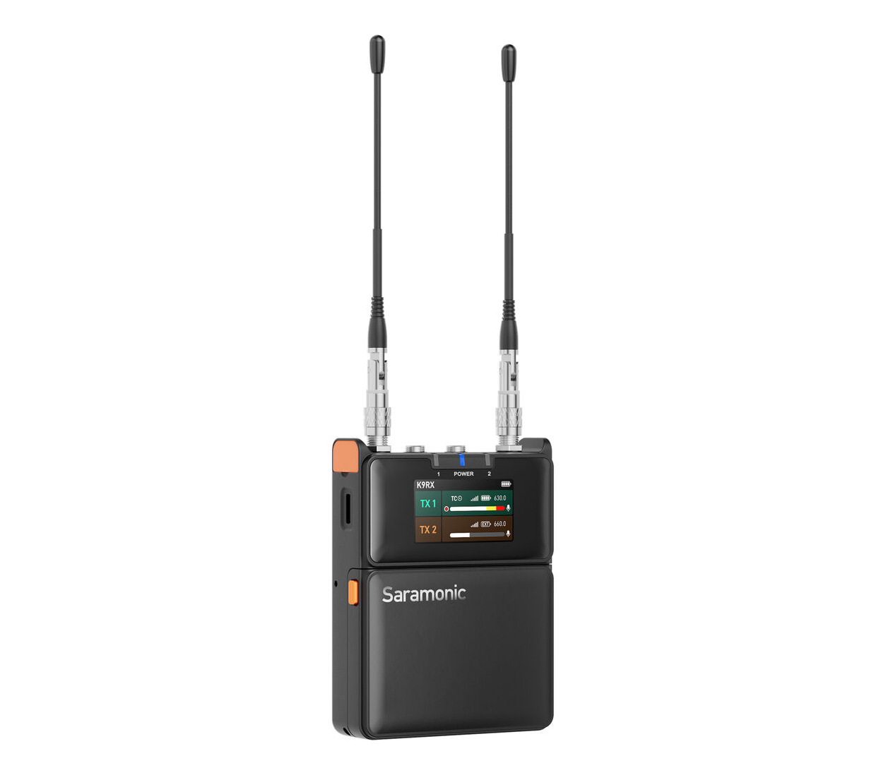 Беспроводная система Saramonic K9, TX+TX+RX, 3.5 мм TRS, УВЧ, 550-960 МГц, 2 канала, кейс