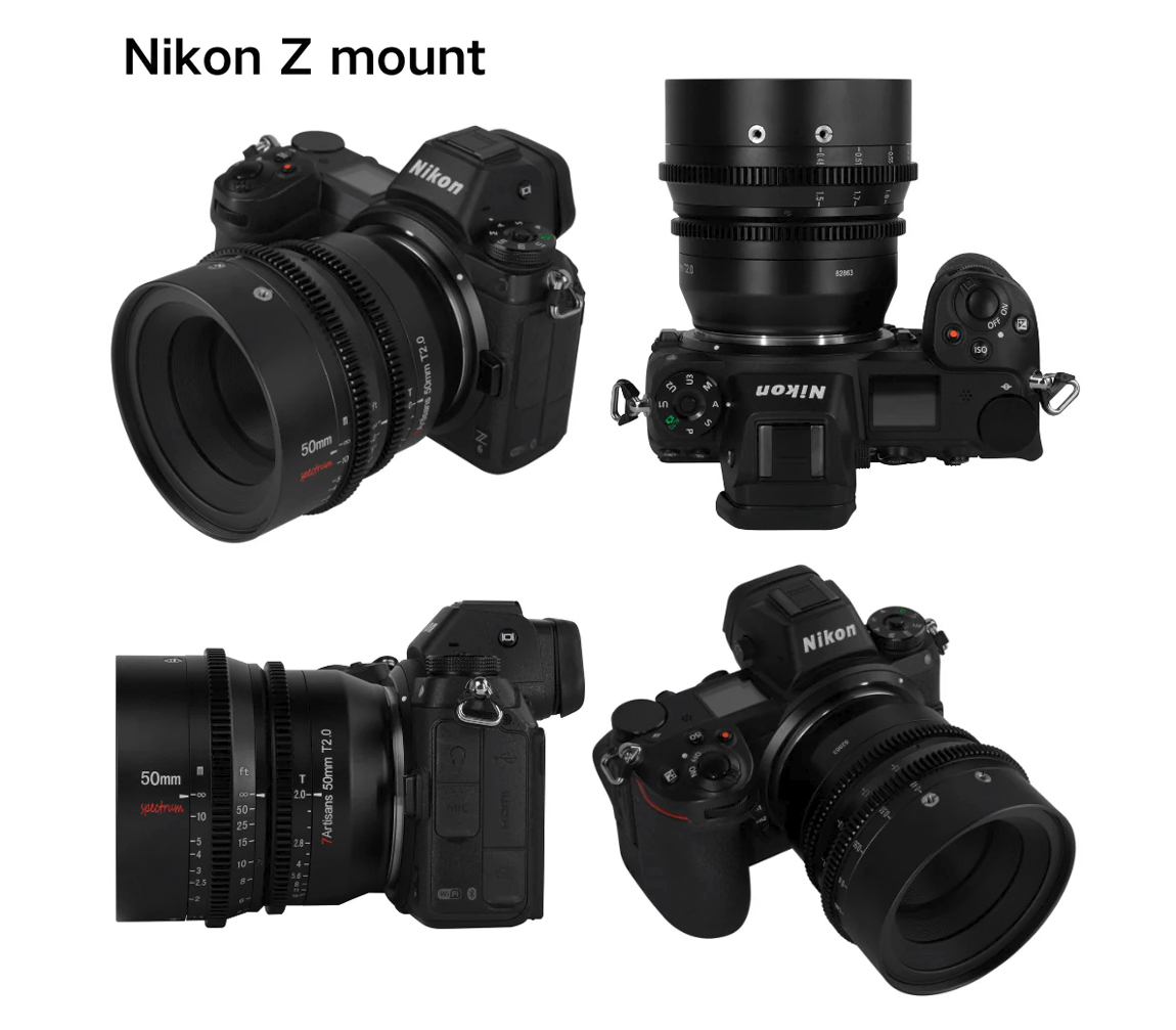 Объектив 7Artisans 50mm T2.0 Nikon Z