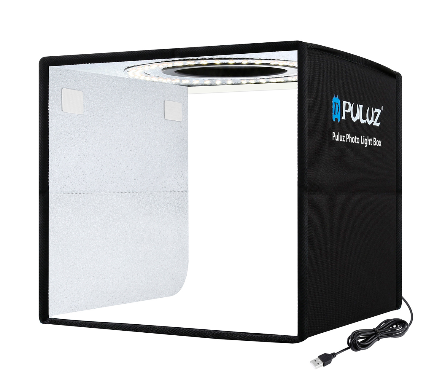Фотобокс Puluz PU5025B 25 см, с кольцевой подсветкой и 6 фонами