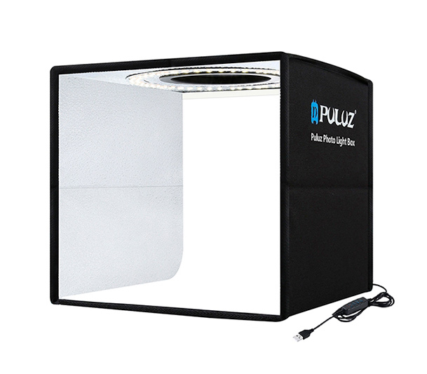 Фотобокс Puluz PU5027B 25 см, с подсветкой 10 Вт и 6 фонами