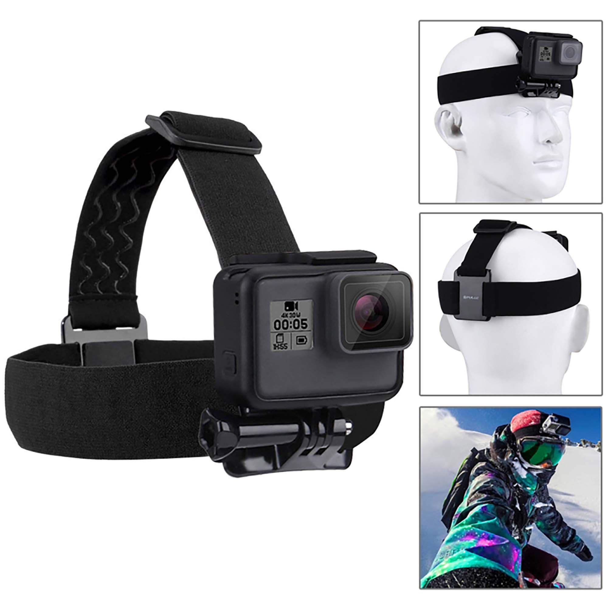 Комплект аксессуаров Puluz PKT09 Accessories Combo Kit, 53 в 1, для экшн-камер в кейсе, черный