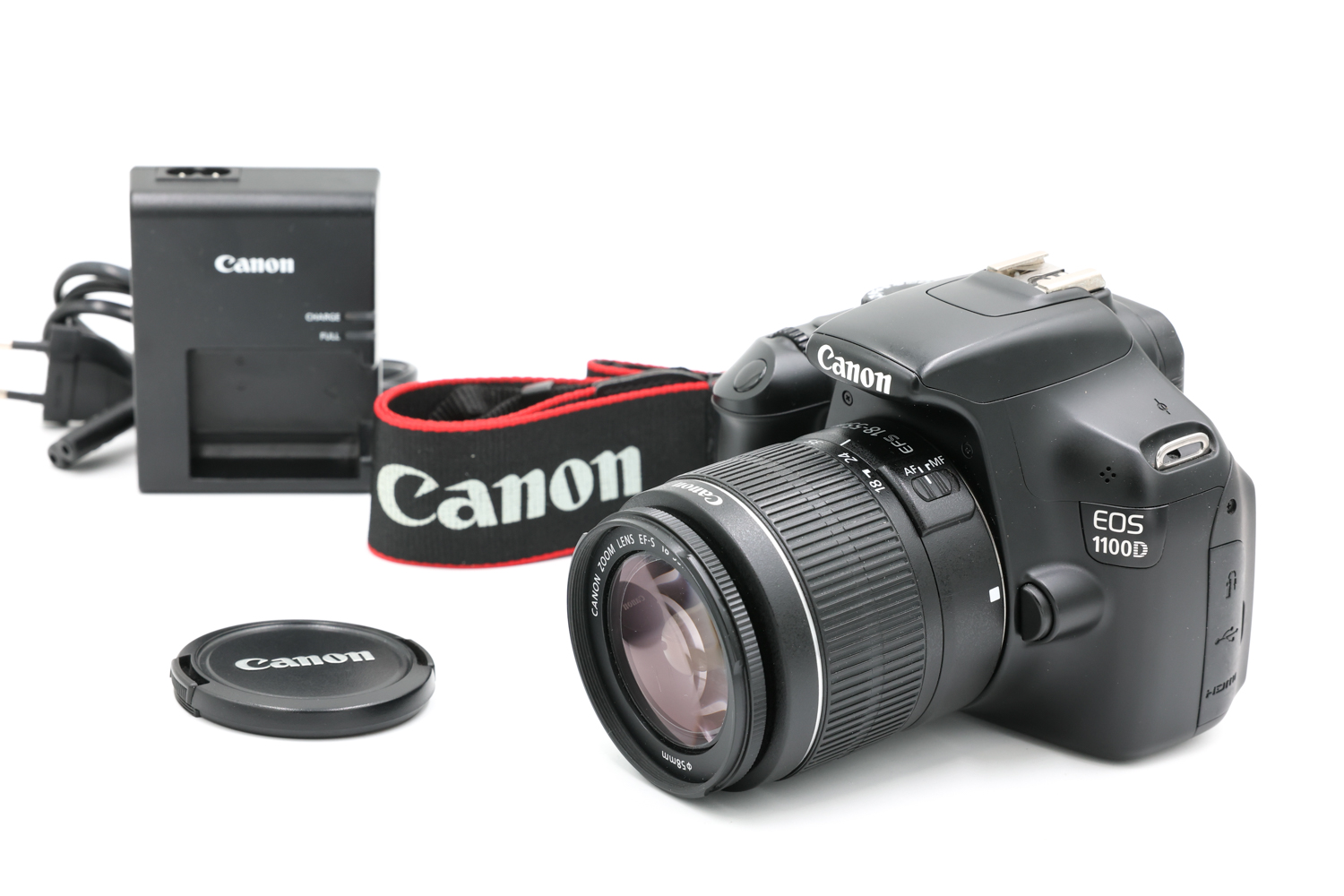 Зеркальный фотоаппарат Canon EOS 1100D Kit EF-S 18-55mm f/3.5-5.6 III (состояние 5-) (б/у)