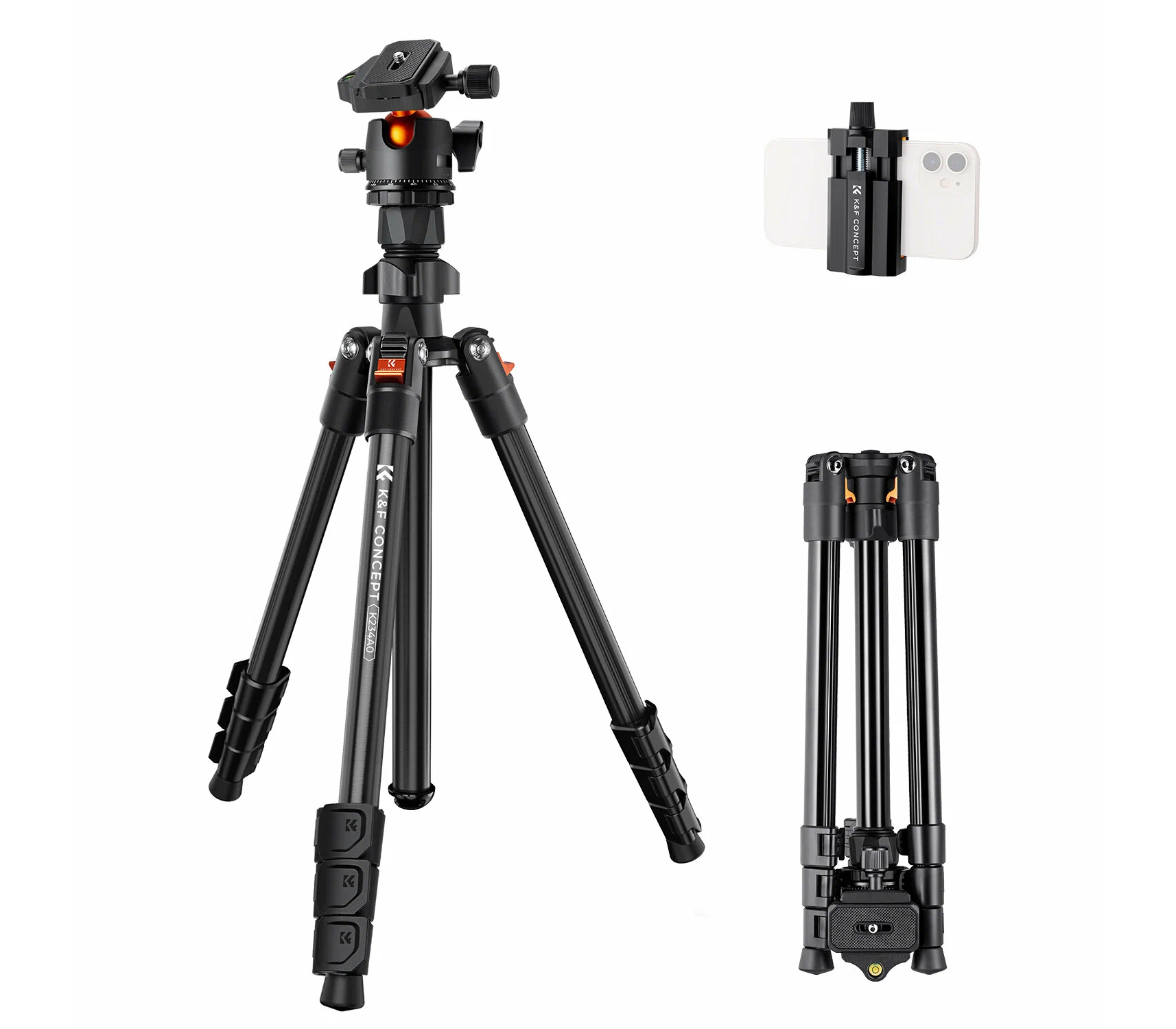 Штатив K&F Concept K234A0 с шаровой головой BH-28L