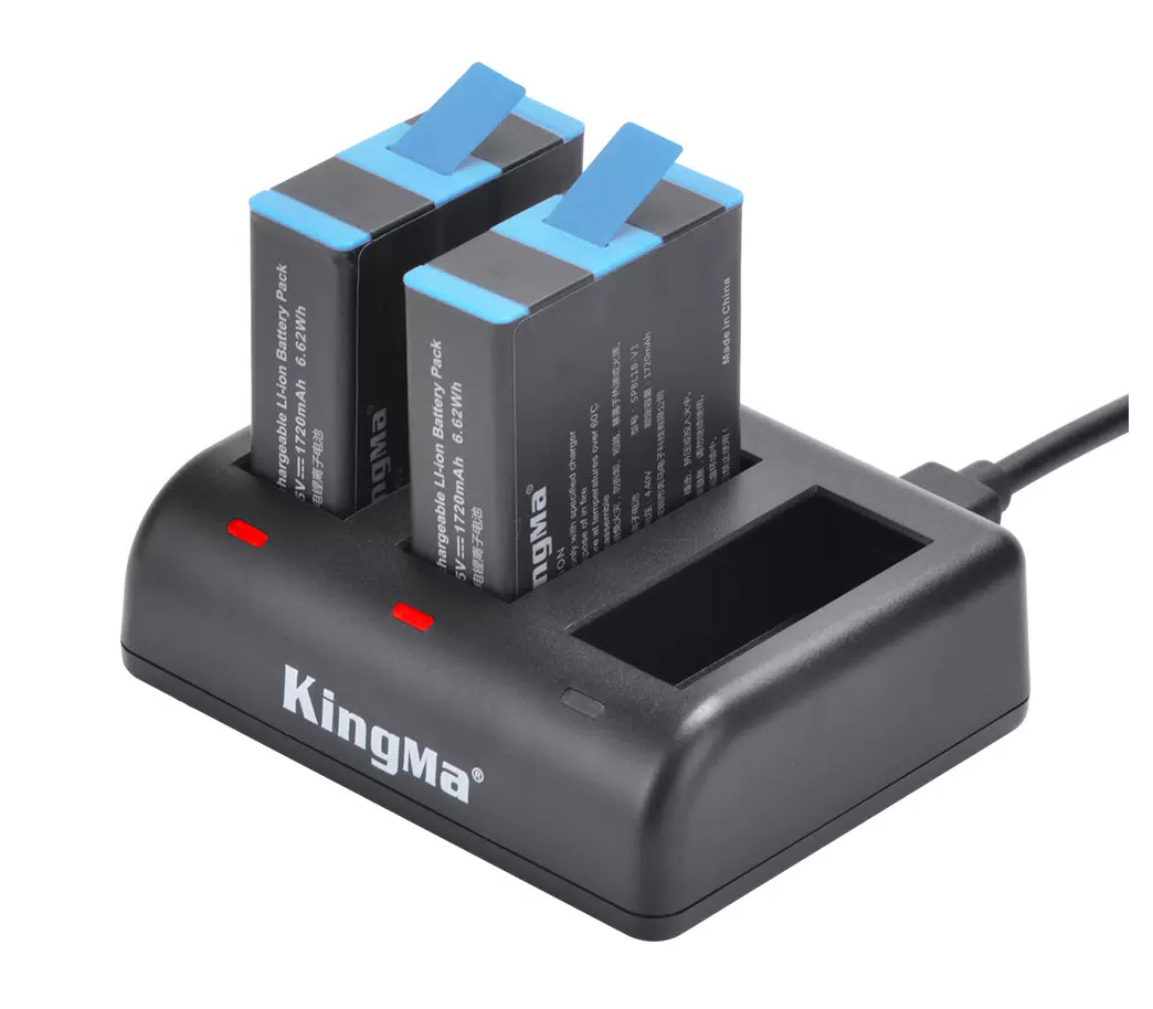 Зарядное устройство Kingma BM060 + 2 аккумулятора для GoPro HERO 9 - 12
